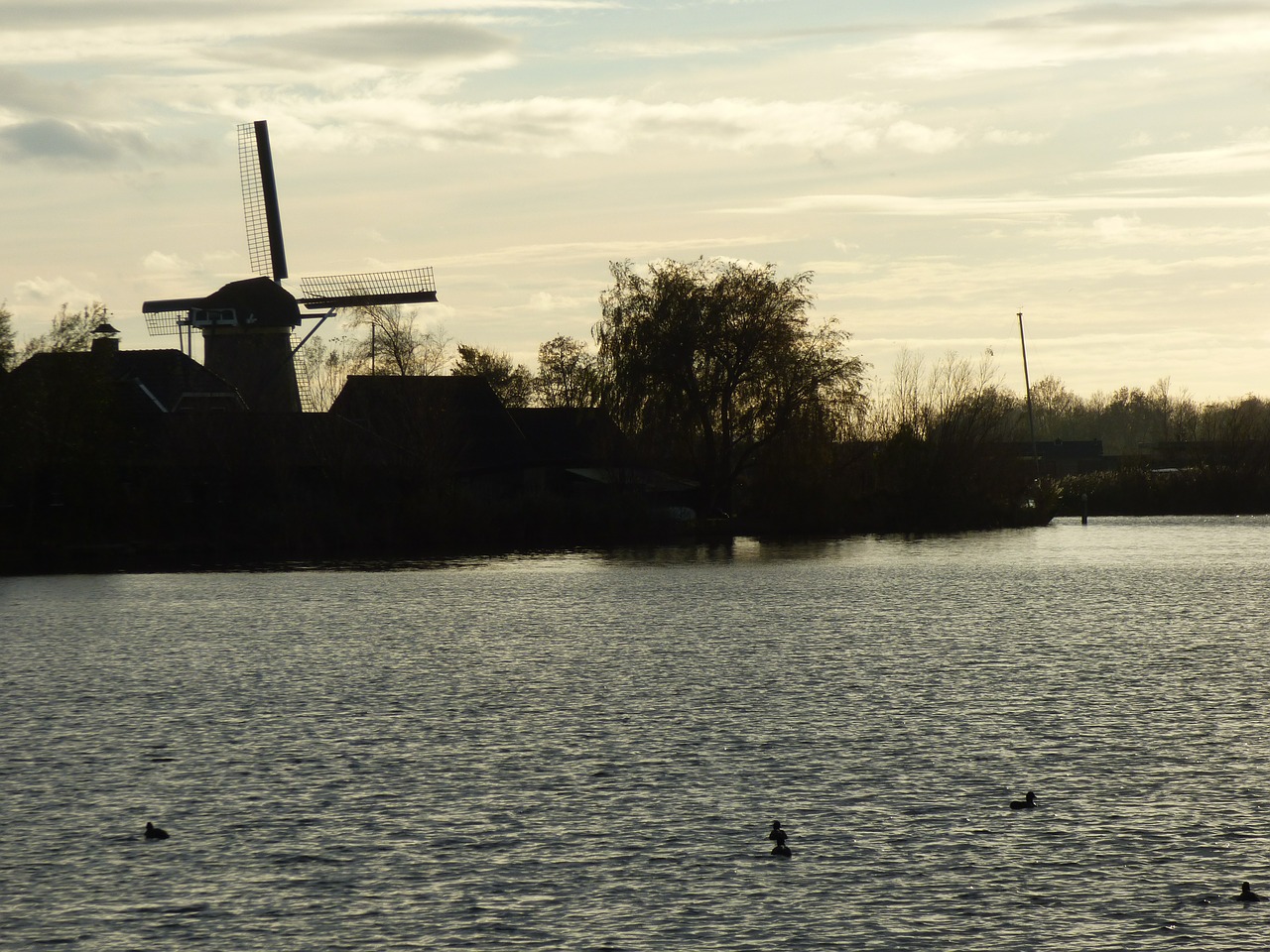 wind mill holland rijpwetering free photo