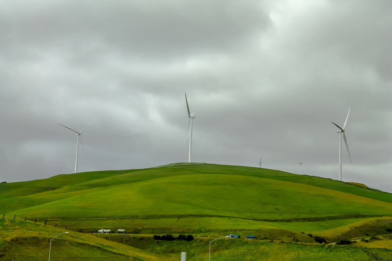 wind mills hills mill free photo