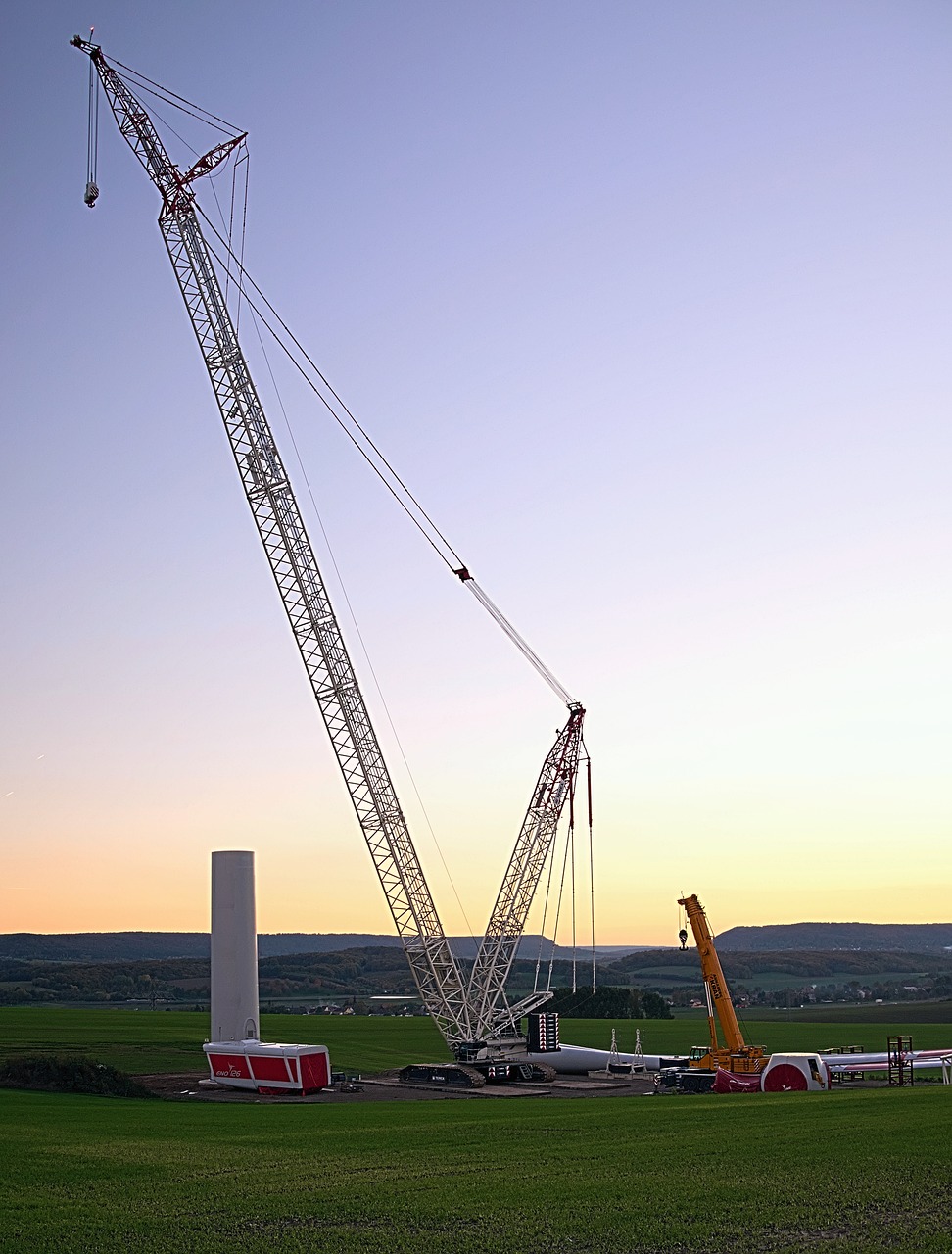 wind park mega crane site free photo