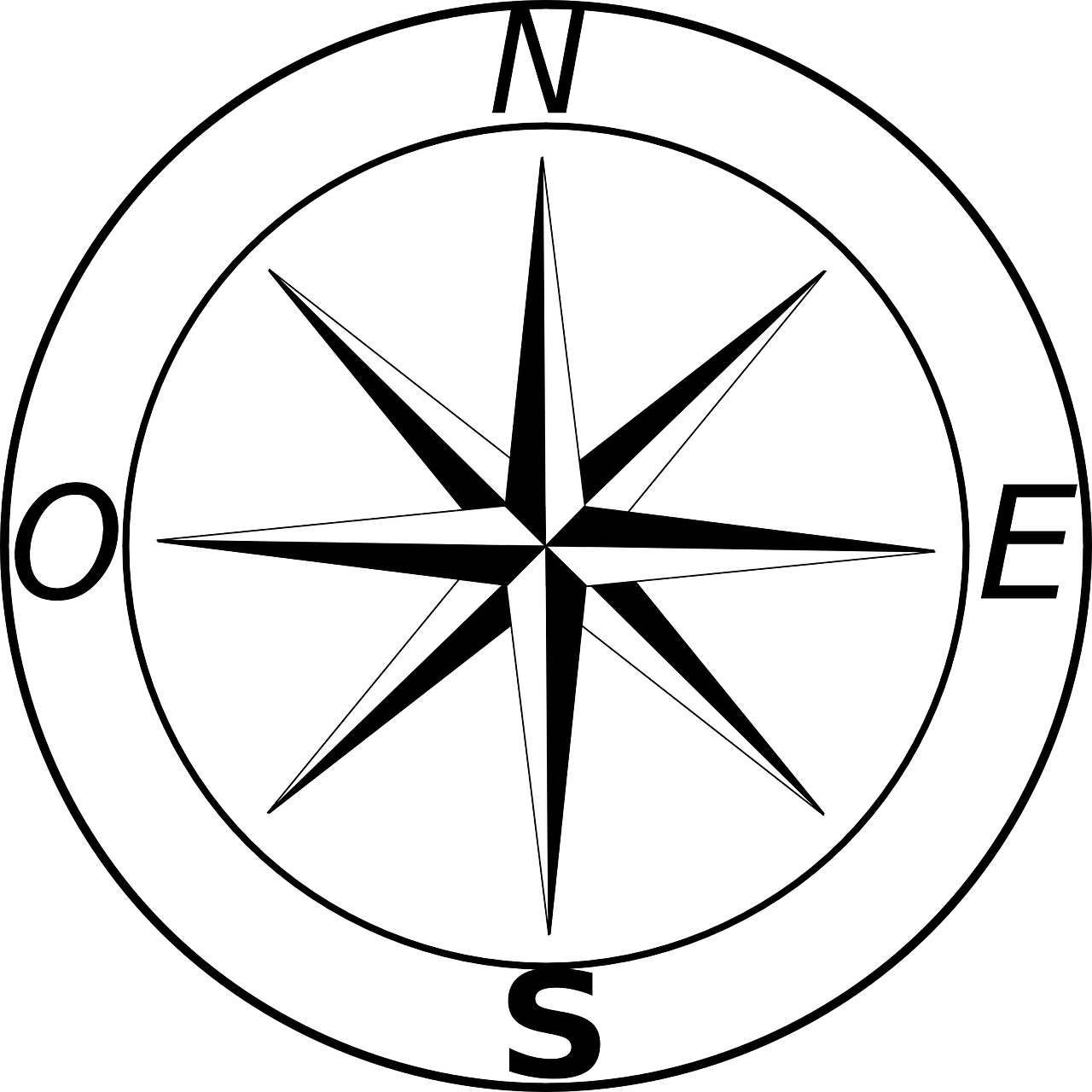 Wind Rose Stock Illustration - Download Image Now - Compass Rose
