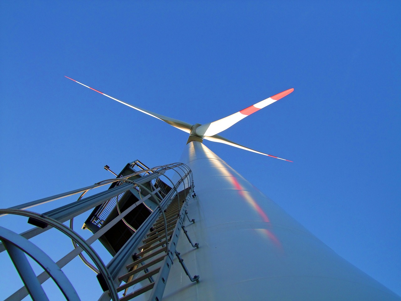 wind turbine rotor blades large free photo