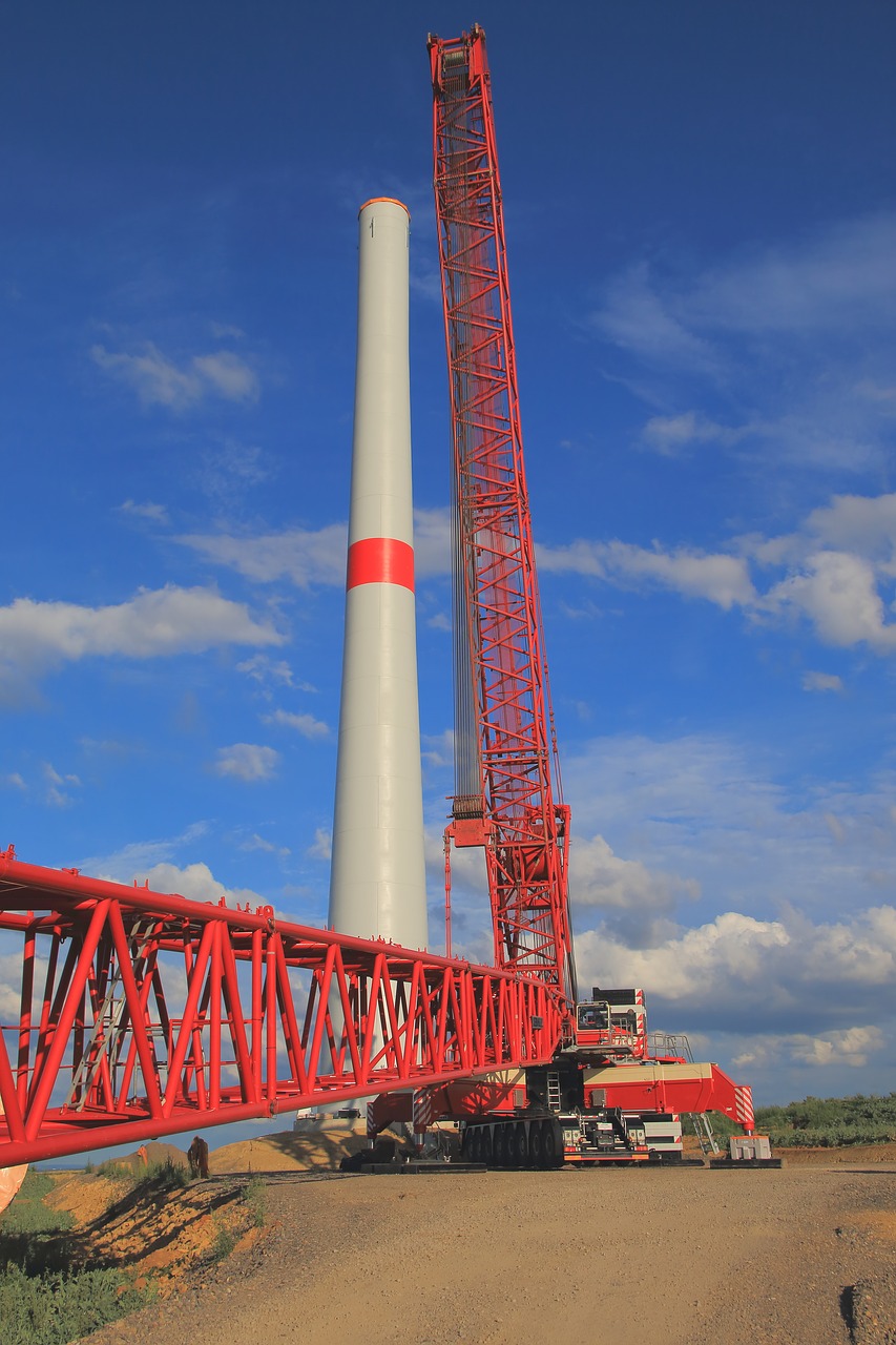 wind turbine wind park crane free photo