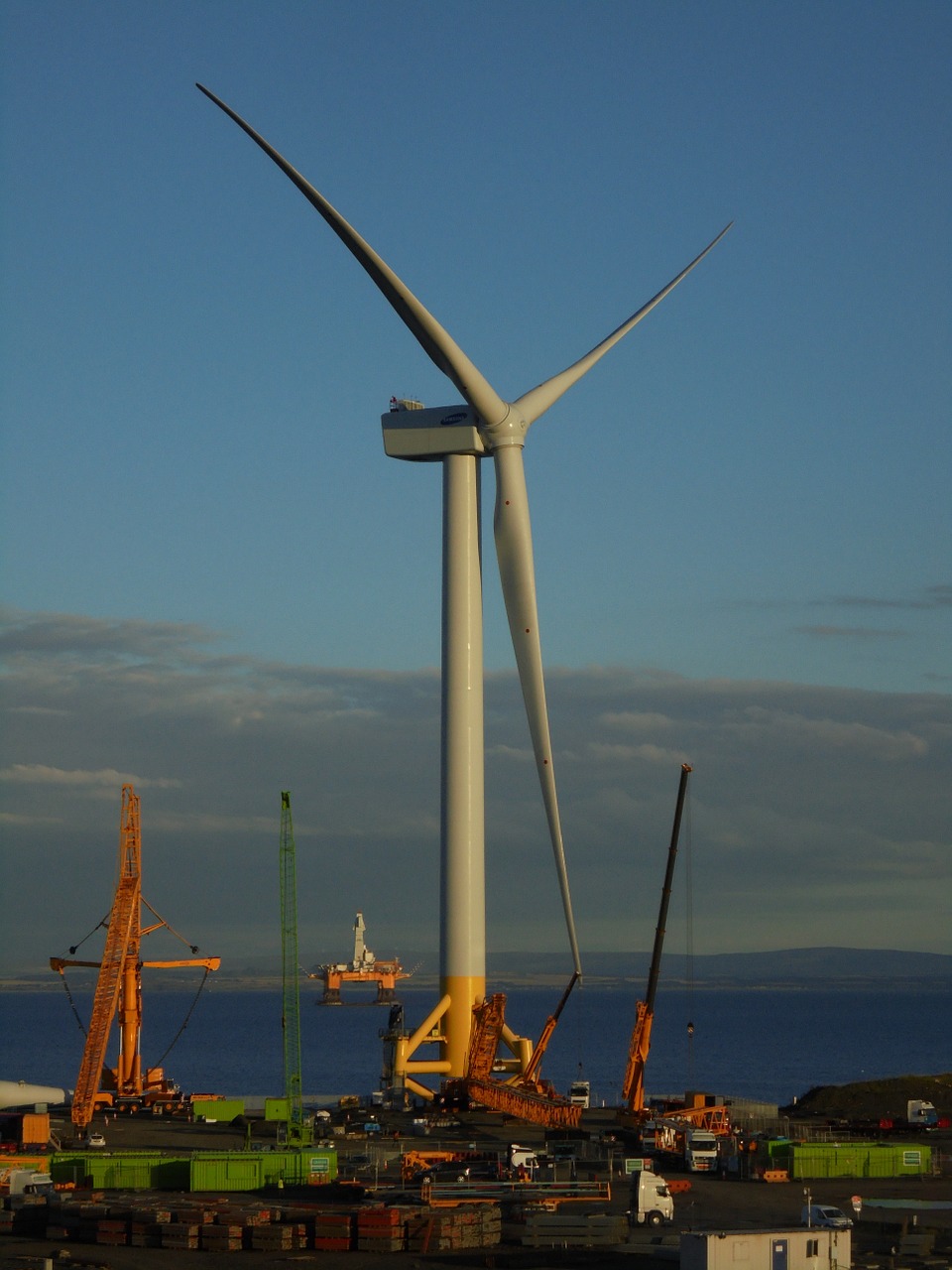 wind turbine offshore industrial free photo