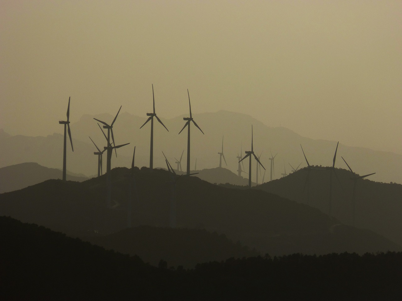 wind turbines ecology mills free photo