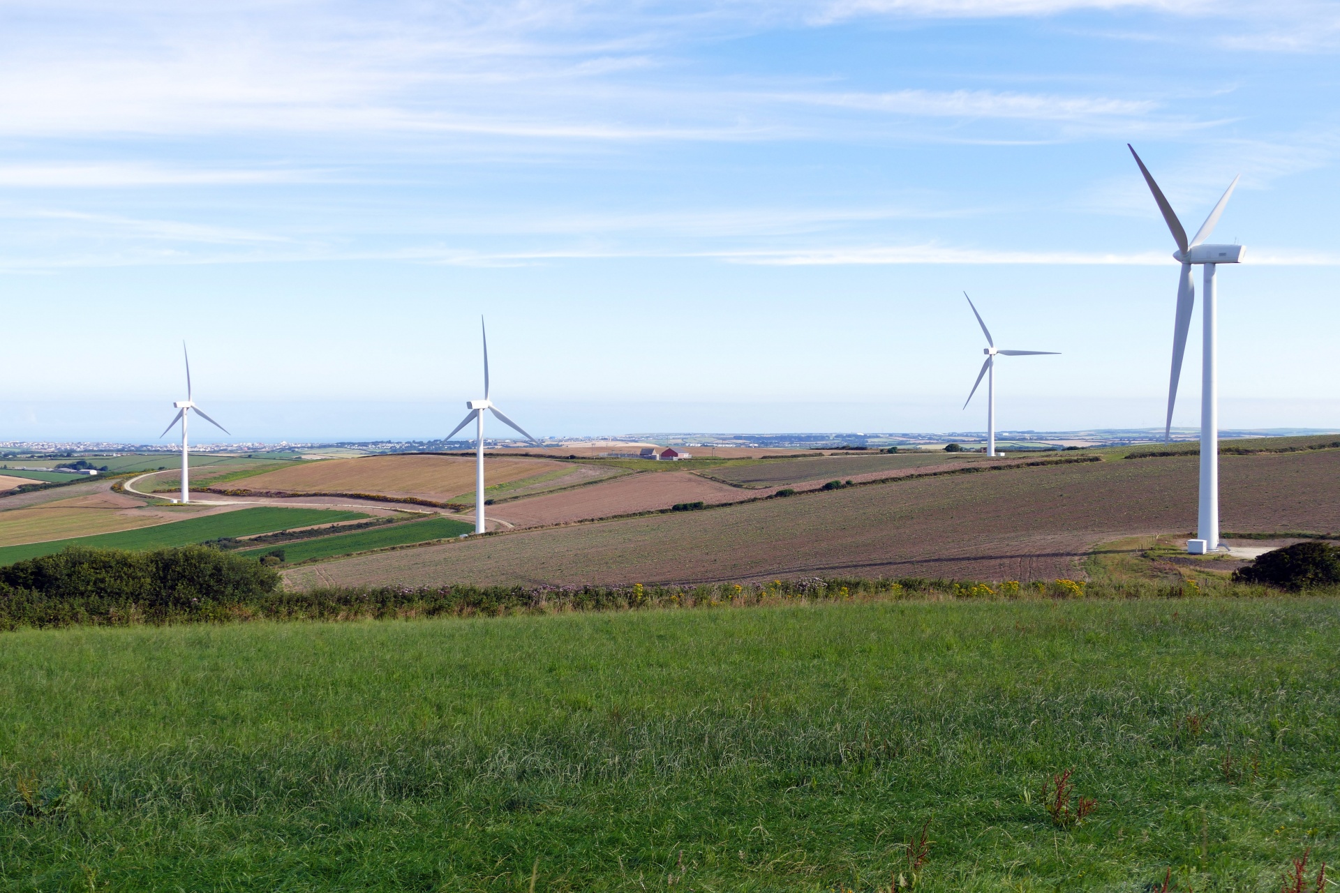 wind turbines energy green free photo