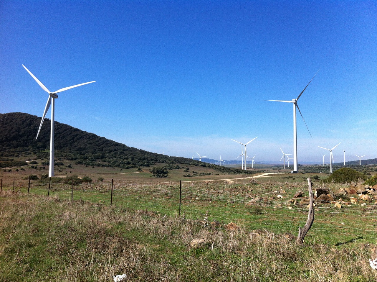 wind turbines spain wind power free photo