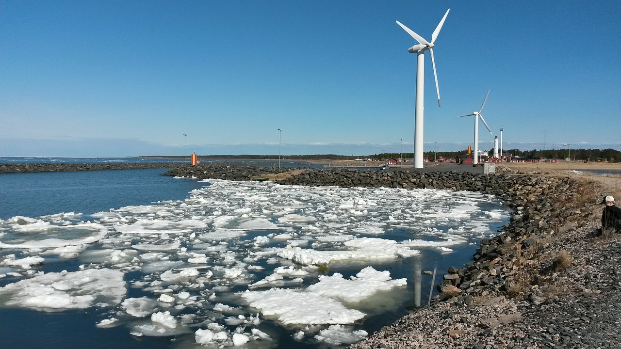 windmill ice hailuoto free photo