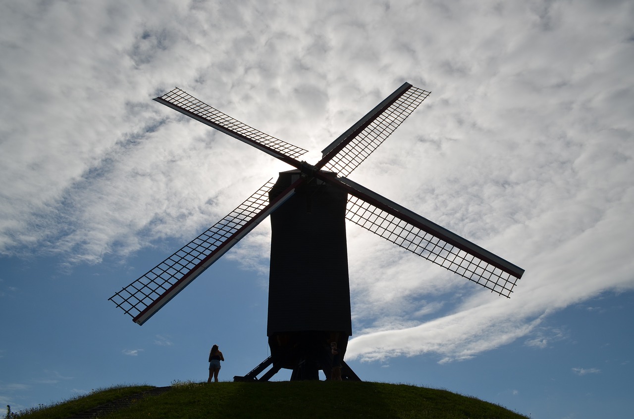 windmill sky mill free photo