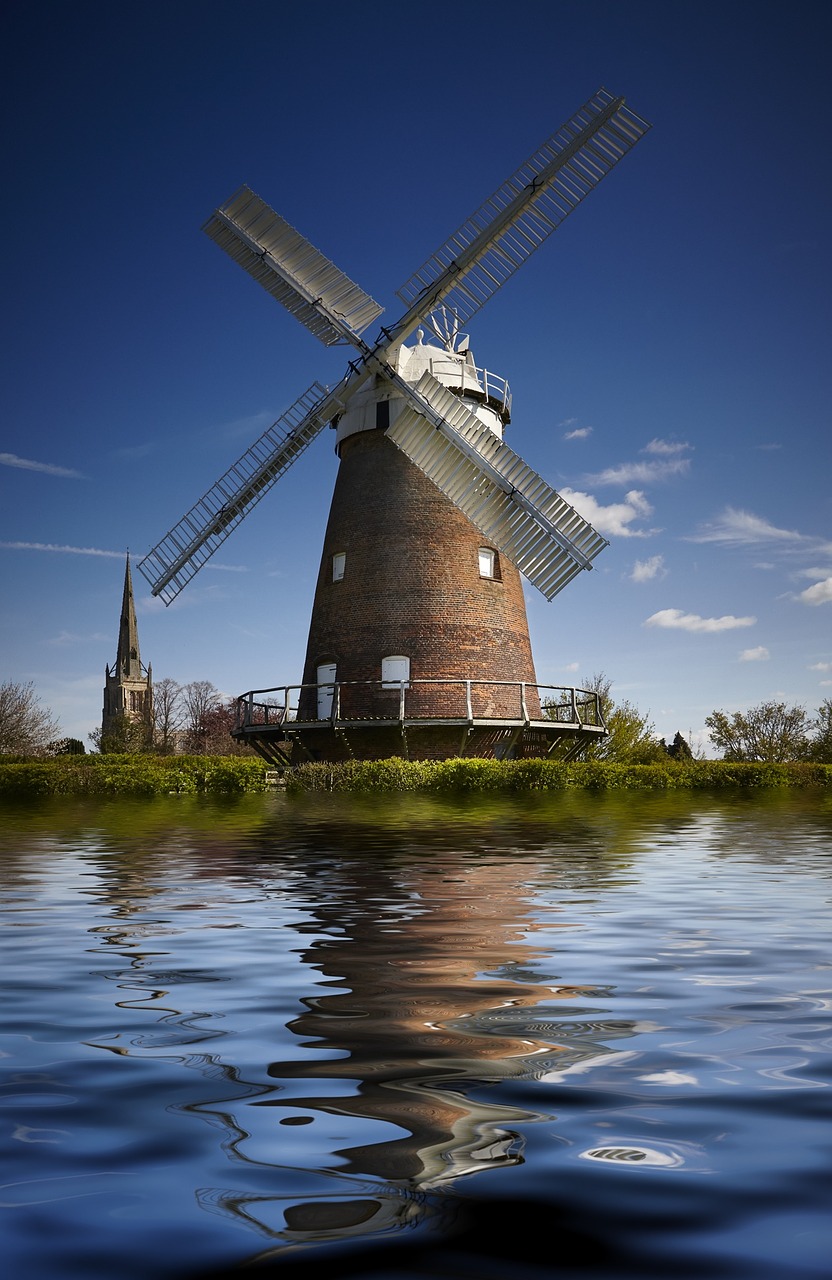 windmill water church free photo