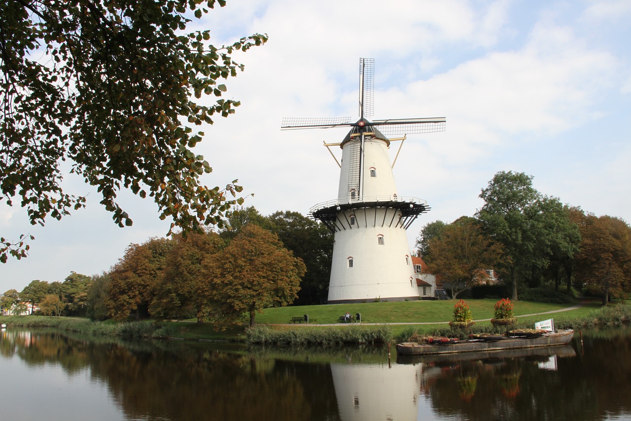 windmill low country holland free photo