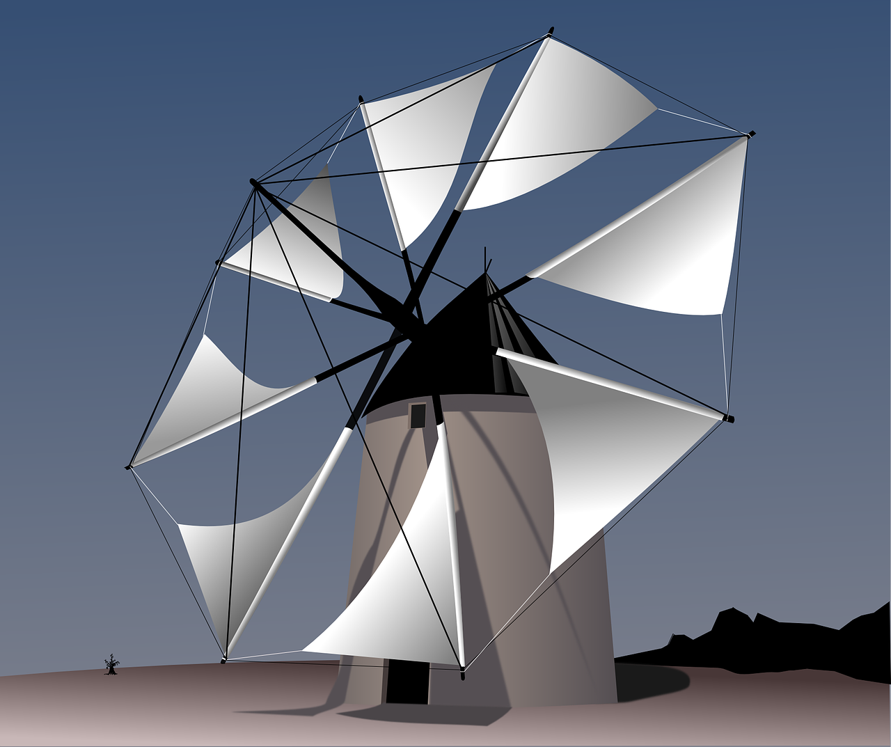 windmill wind machine free photo