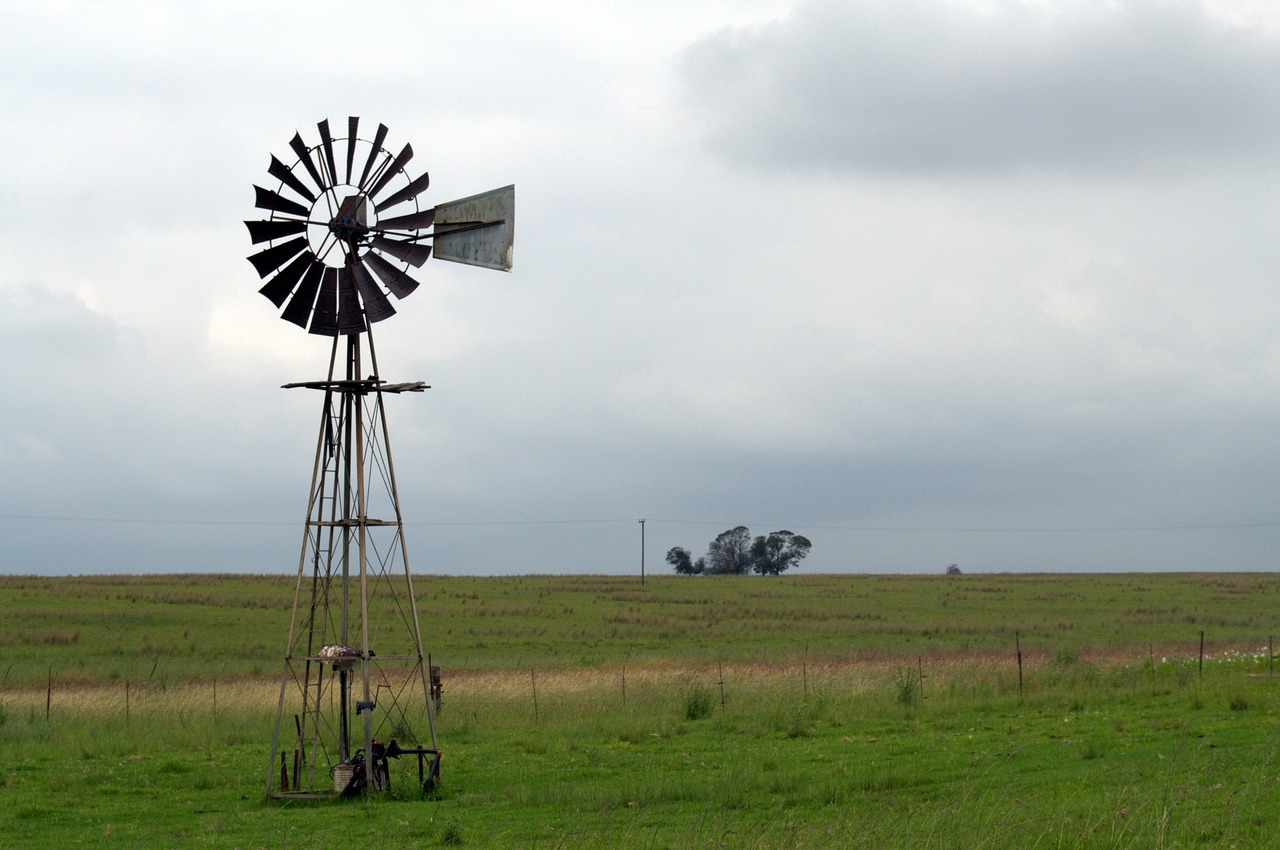 windmill landscape nature free photo