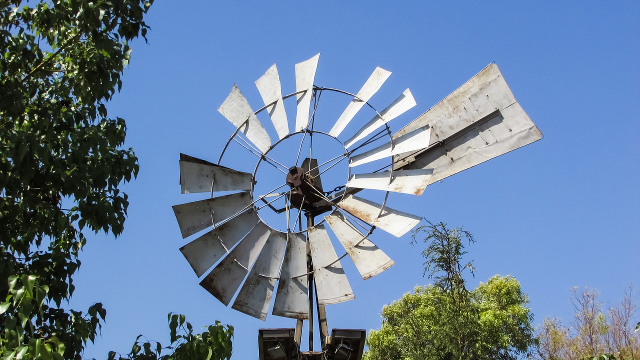 windmill farm wind free photo