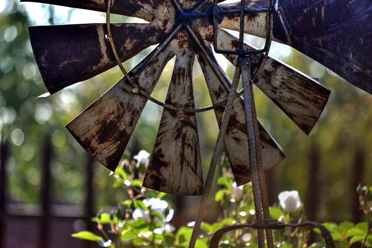 windmill garden rusted free photo