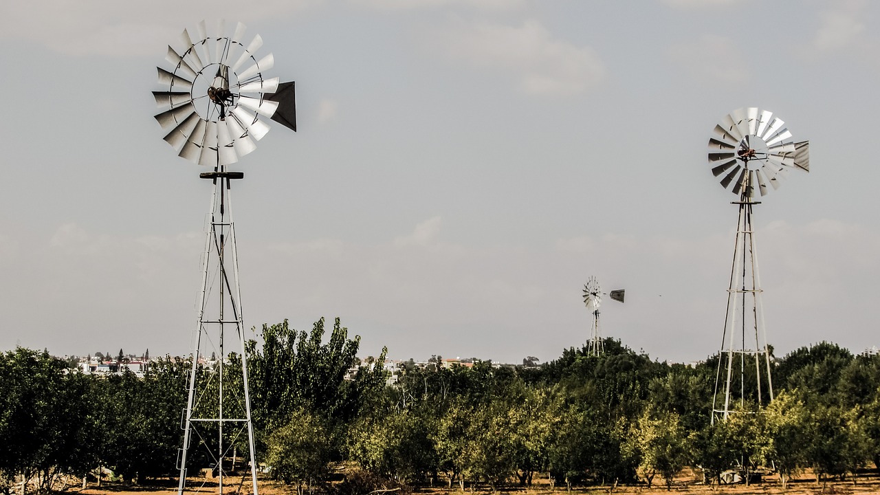 windmill wheel landscape free photo