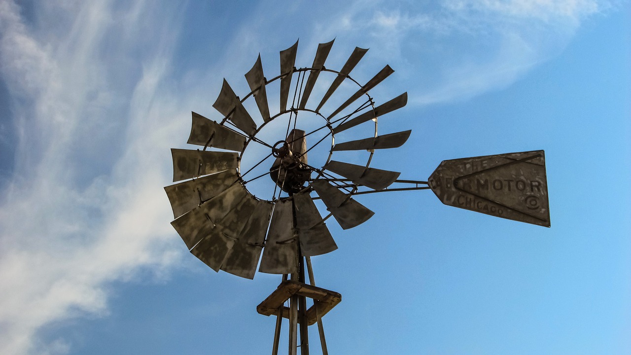 windmill farm wind free photo