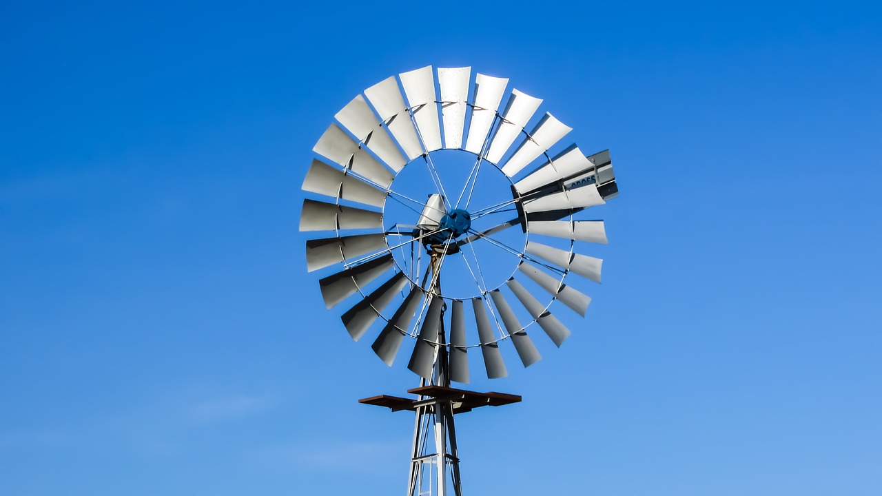 windmill farm wind free photo