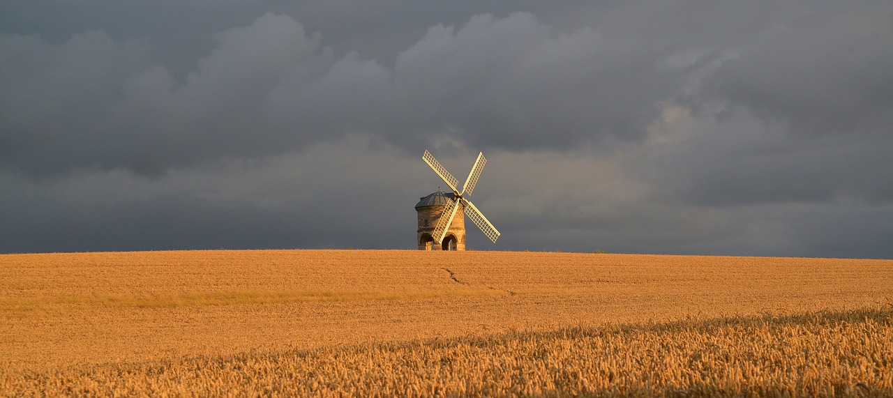 windmill field agriculture free photo