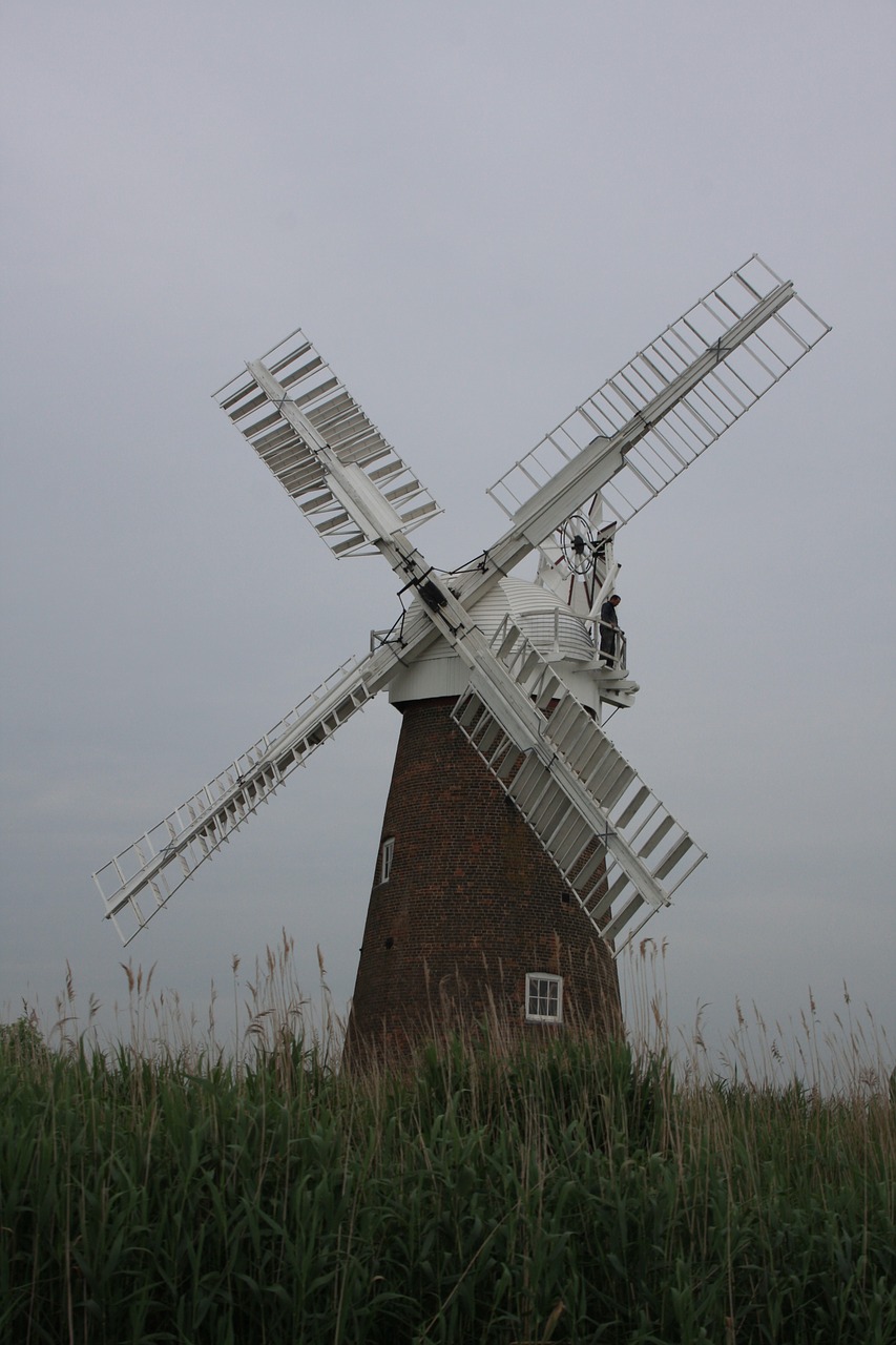 windmill landscape scenic free photo
