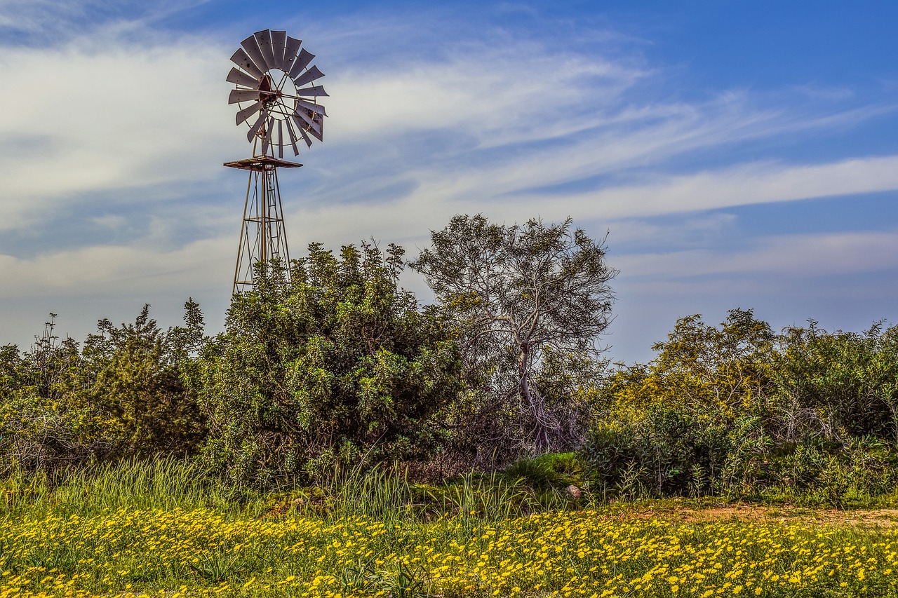 windmill countryside rural free photo