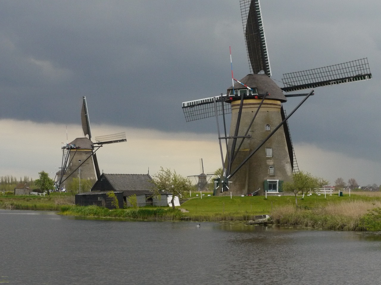 windmill bolnes landscape free photo