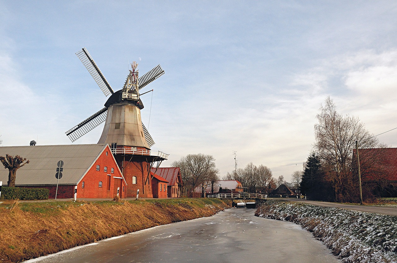 windmill mill cold free photo