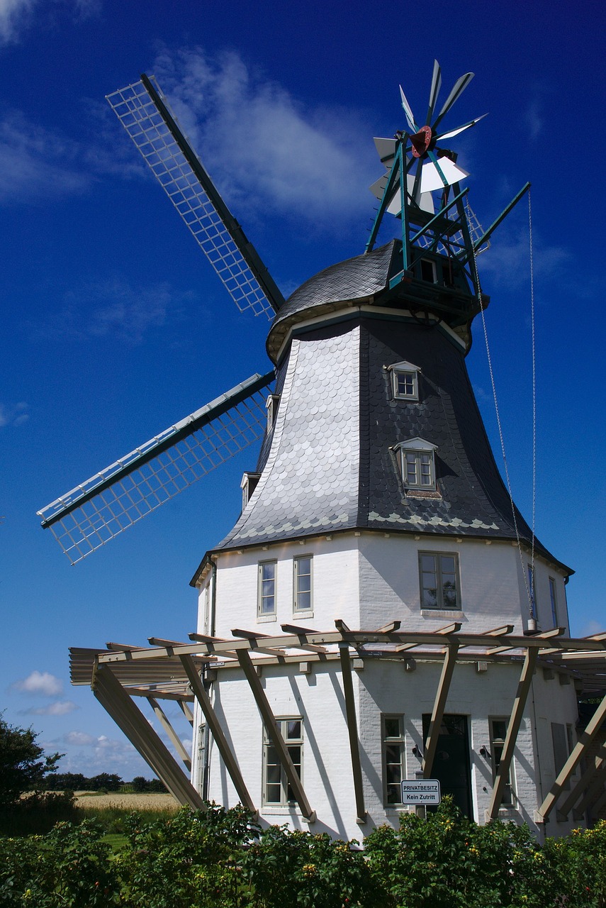 windmill sky wind free photo