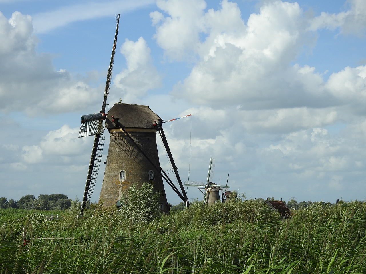 windmill holland sky free photo