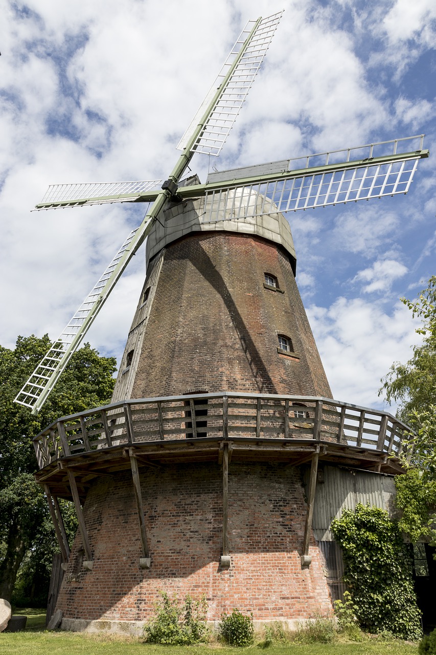 windmill summer mill free photo