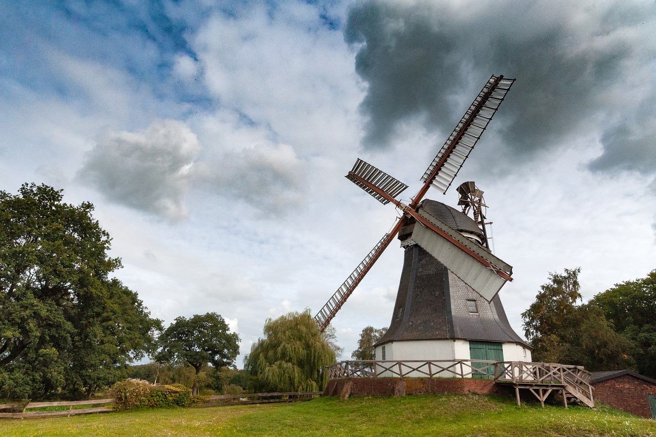 windmill worpswede lower saxony free photo