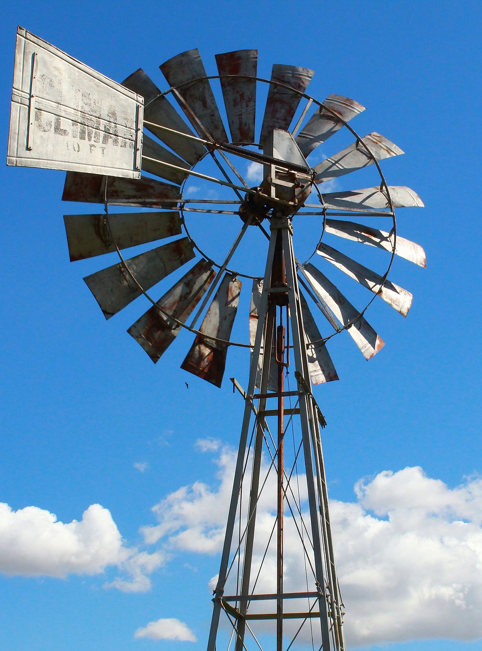 windmill sky blue sky free photo