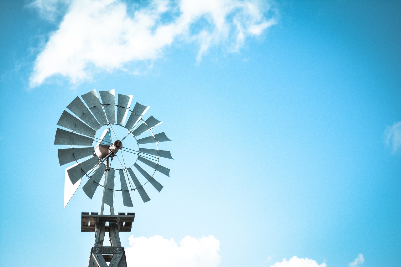 windmill solar power free photo