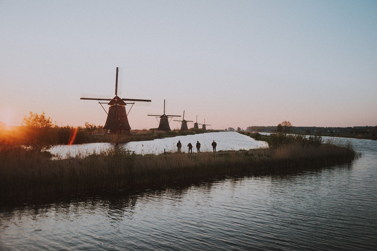 windmill park netherland free photo