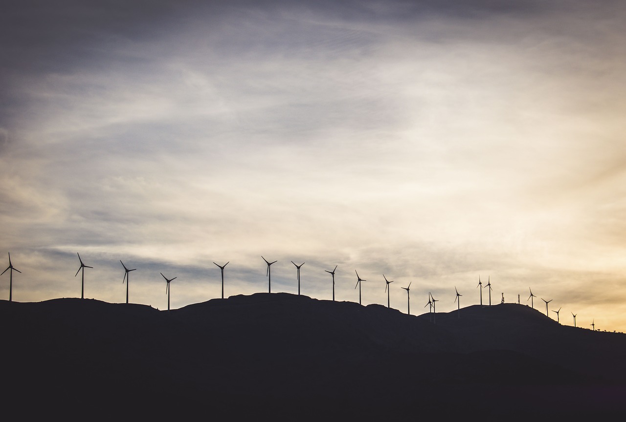 windmill dark mountain free photo