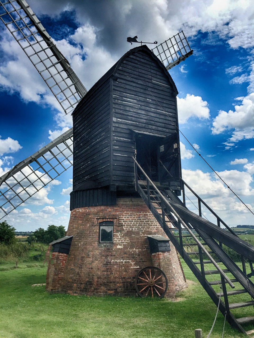 windmill farming agriculture free photo