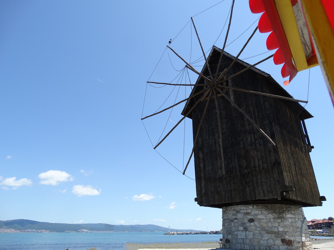 windmill coastal nessabar free photo