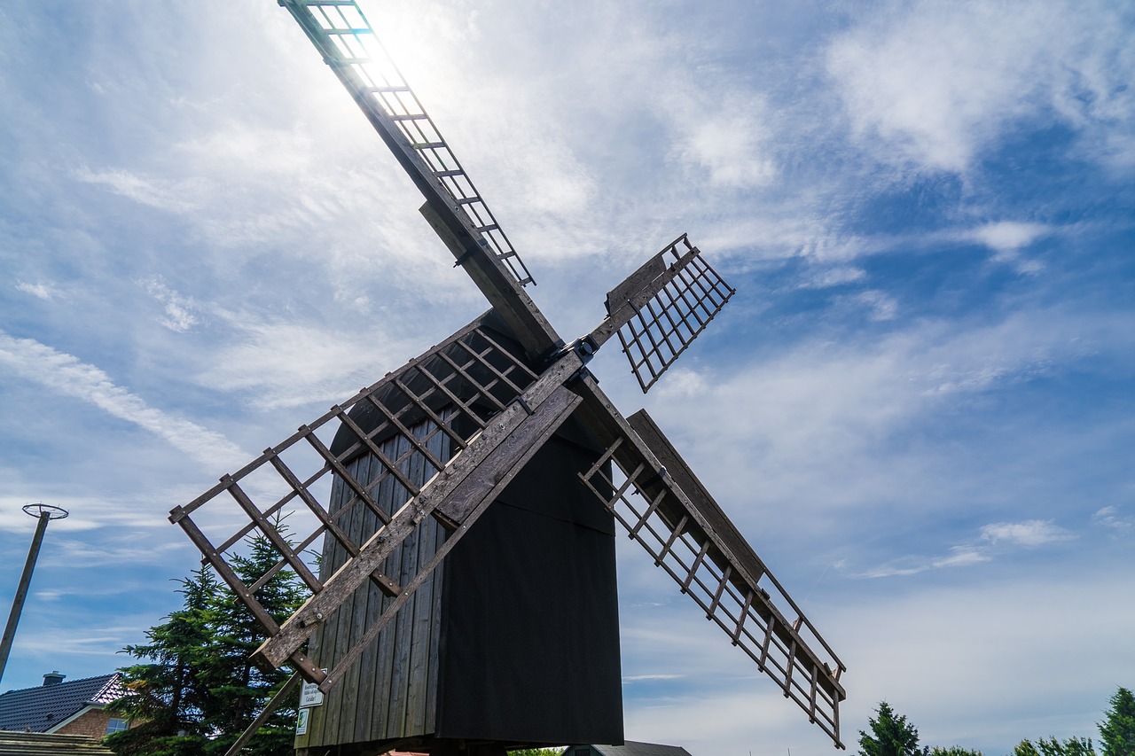 windmill old wood free photo