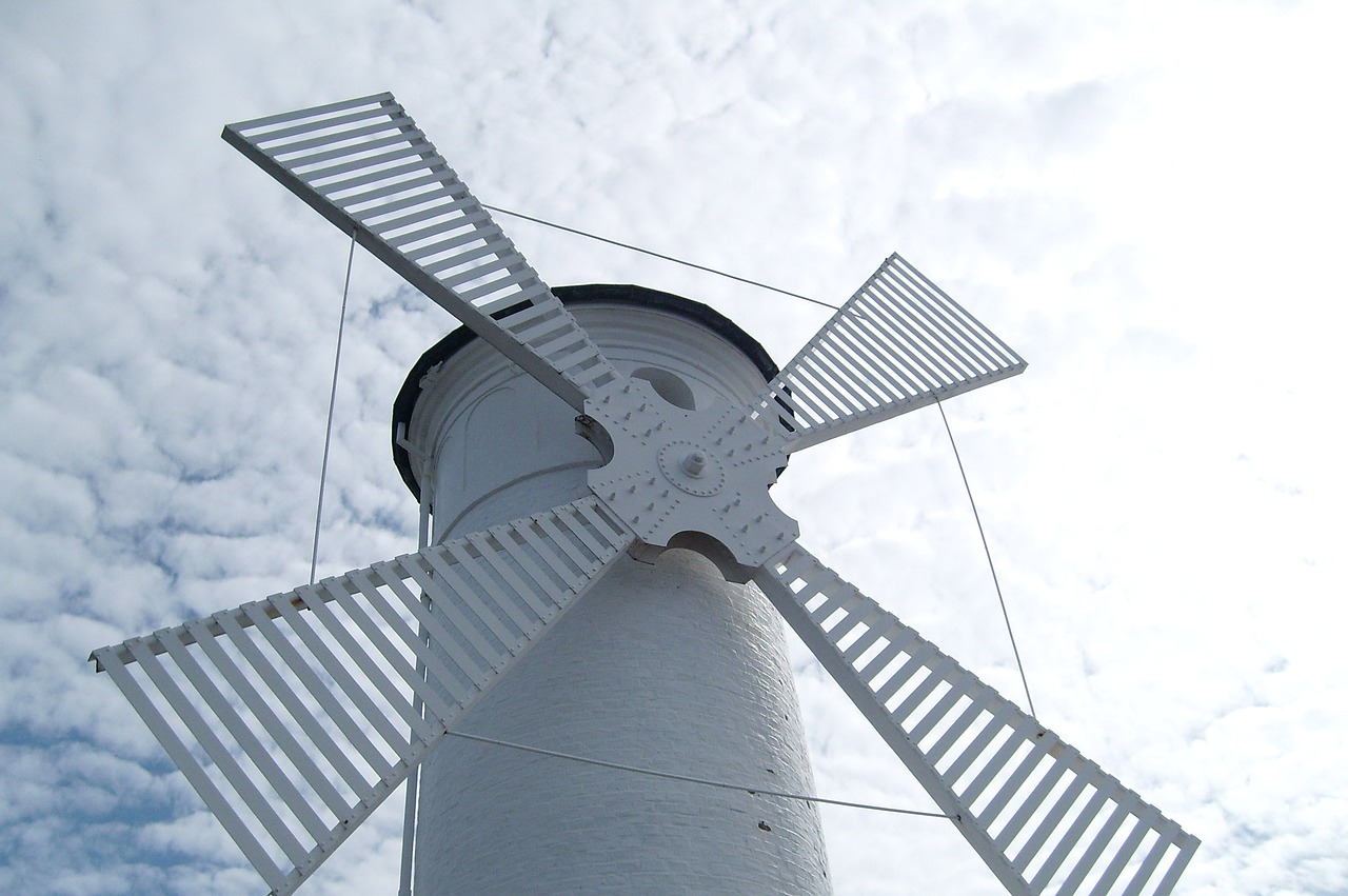 windmill the baltic sea polish coast free photo