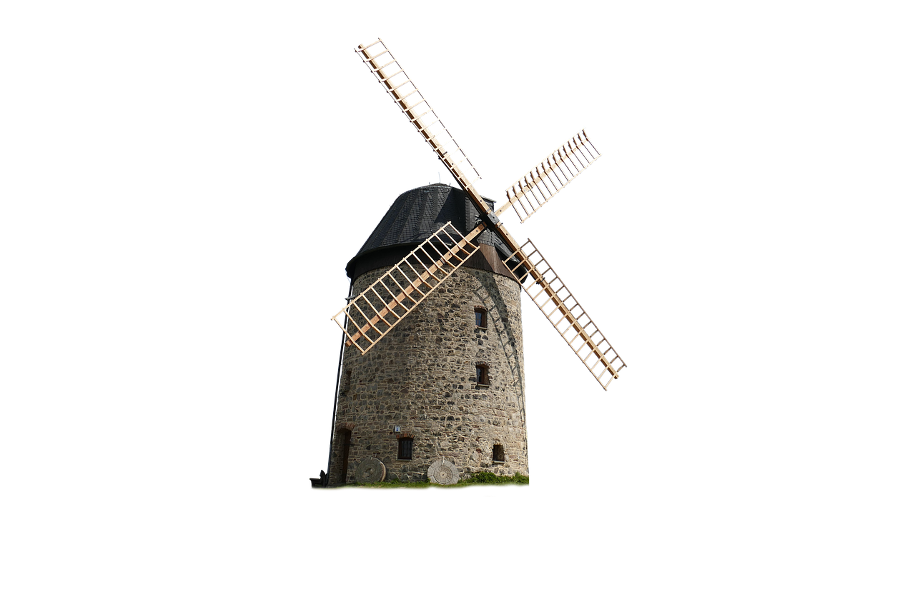 windmill isolated old free photo