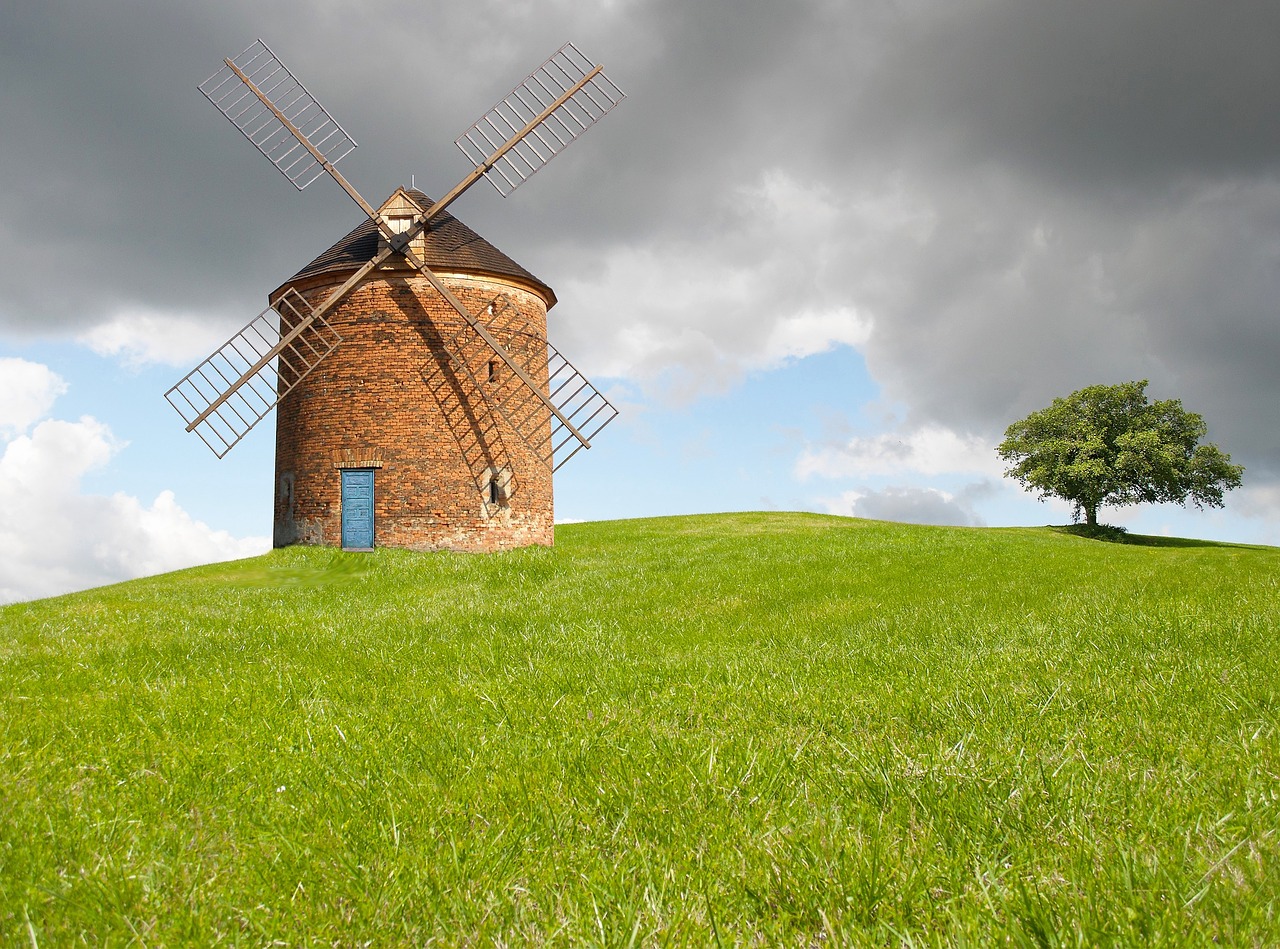 windmill mill sky free photo