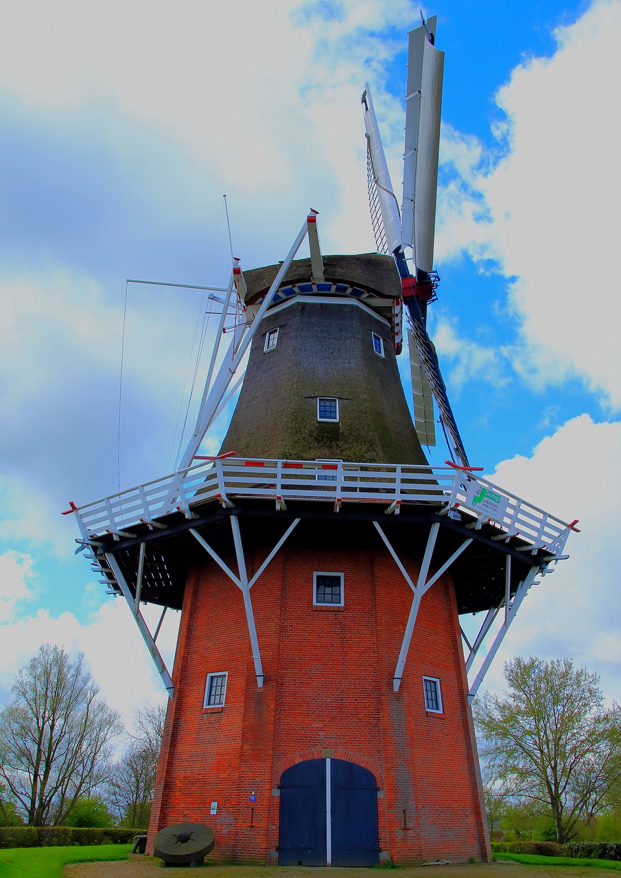 windmill wind power mill free photo
