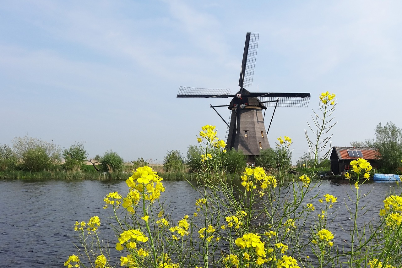 windmill nature landscape free photo