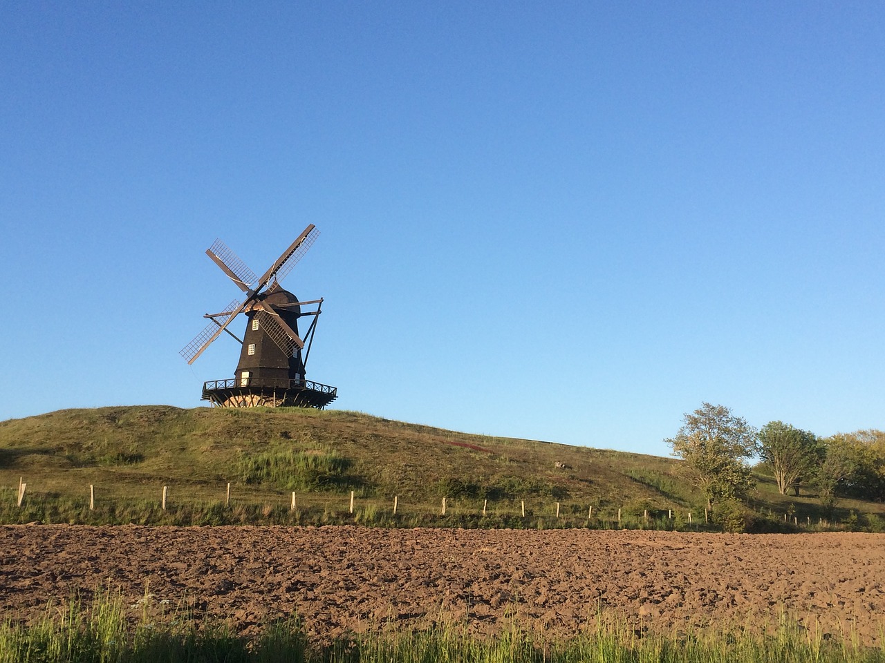 windmill skåne landscapes free photo