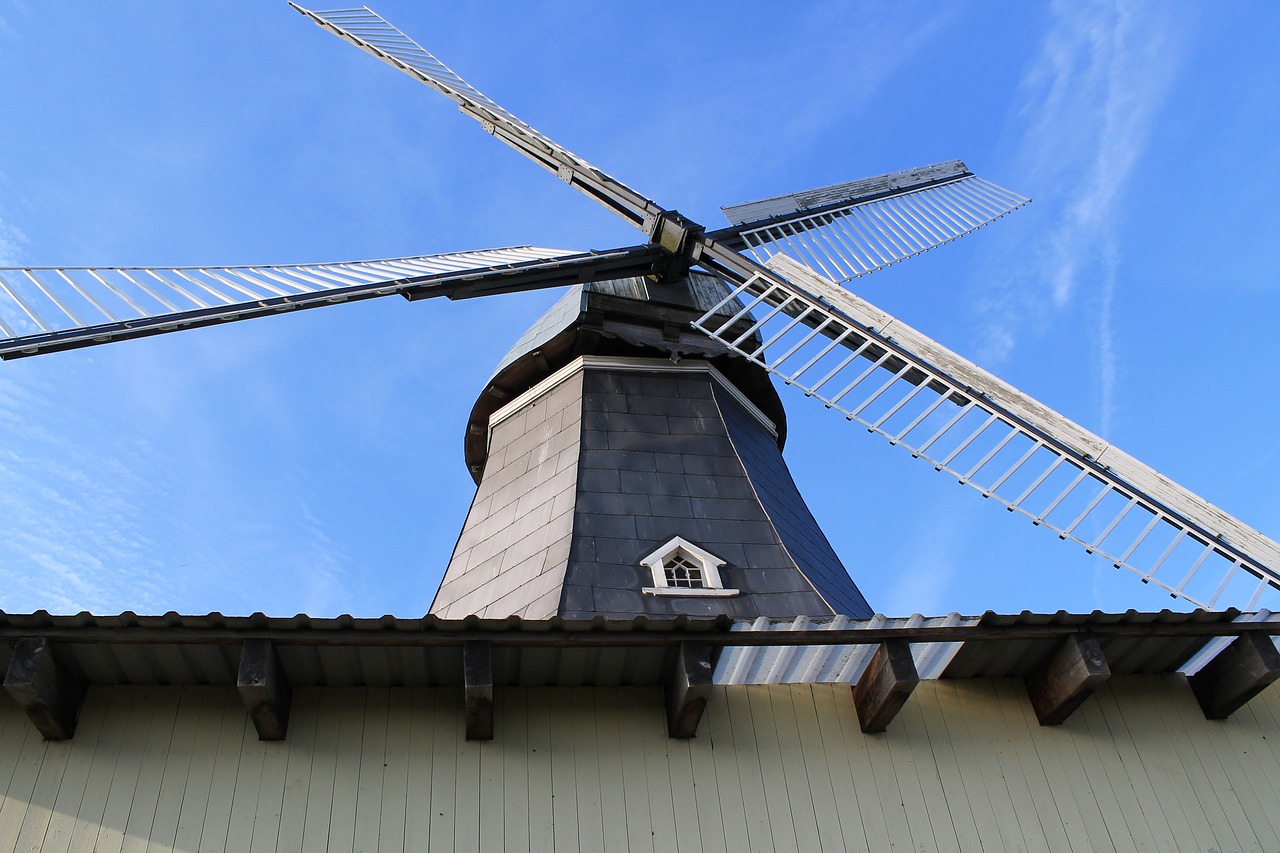windmill perspective historically free photo