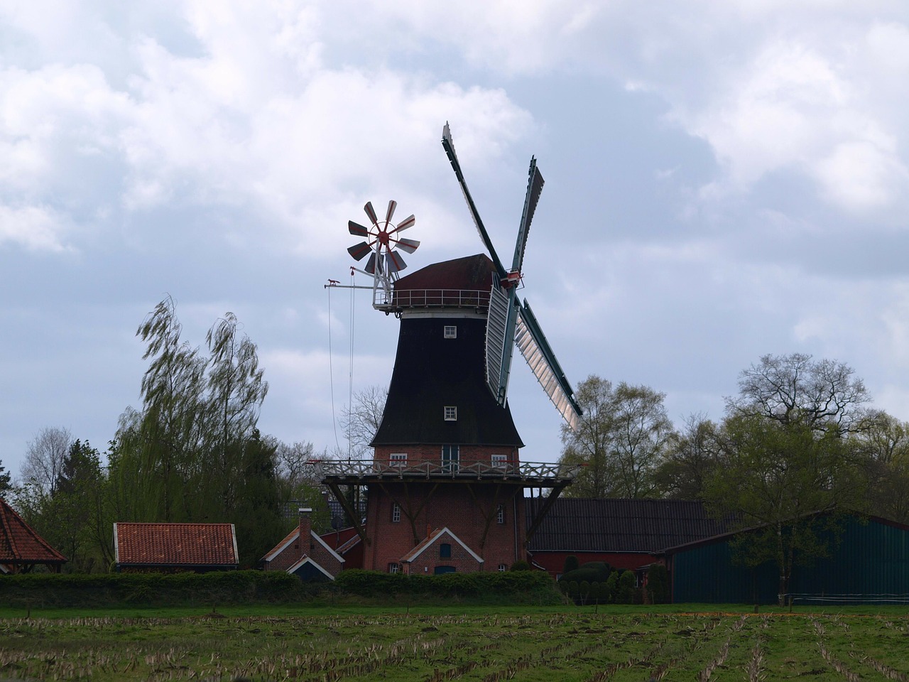 windmill flour mill mill free photo