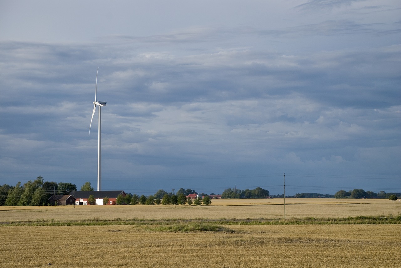 windmill farm turbine free photo