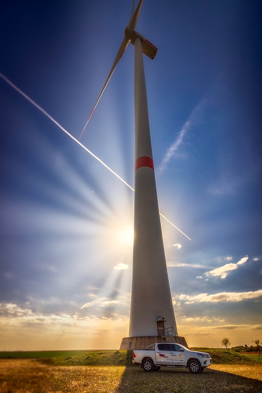 windmill  sky  energy free photo