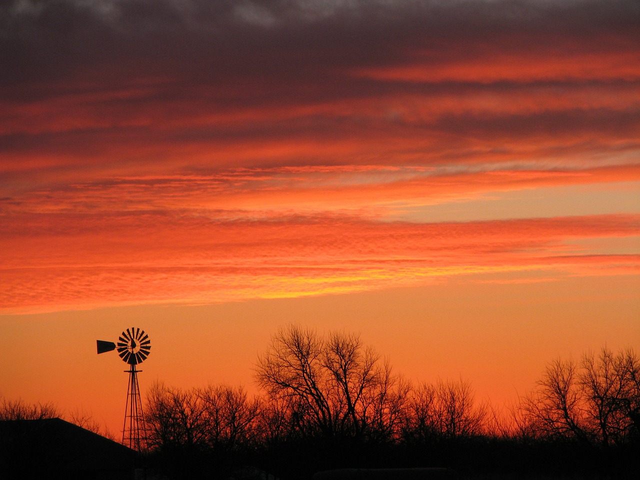 windmill sunrise sunset free photo