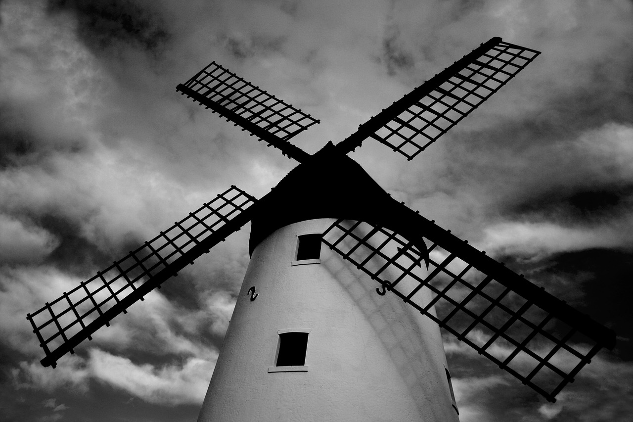 windmill  architecture  landscape free photo