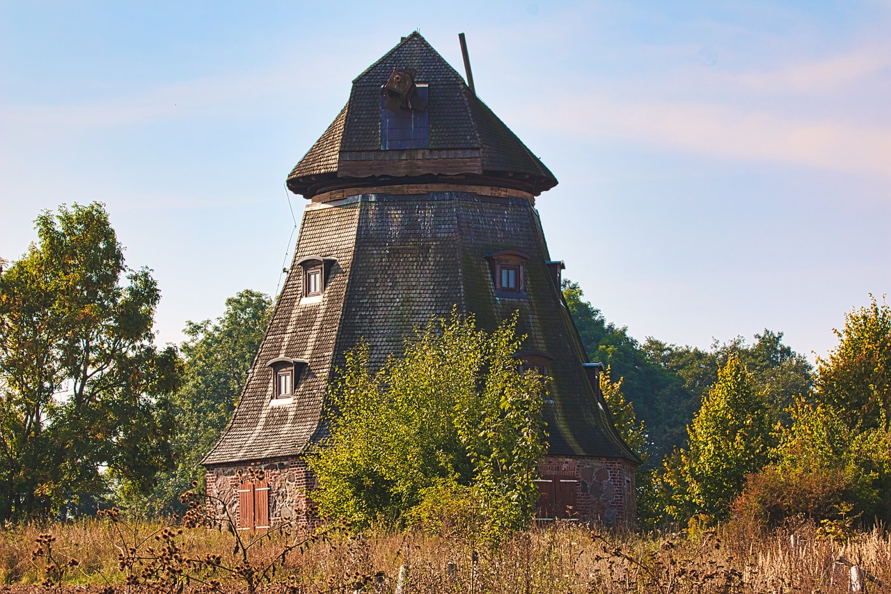 windmill  lost place  old free photo